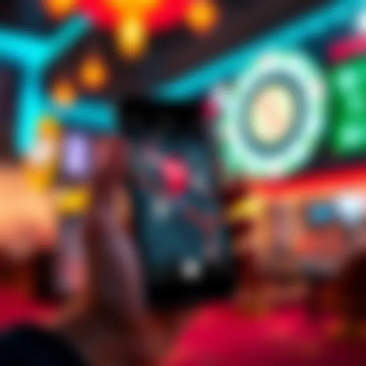 Smartphone displaying a casino locator application