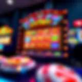 Vibrant depiction of a free lottery slot game interface with captivating graphics