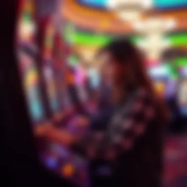 Customer enjoying a modern gaming machine