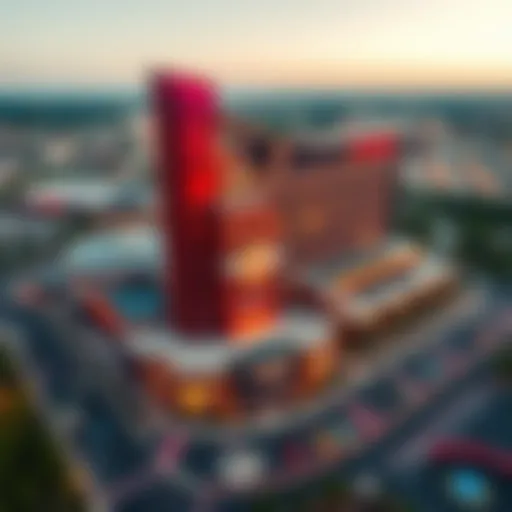 Aerial View of Hard Rock Casino Gary Aerial view of Hard Rock Casino Gary showcasing its modern architecture