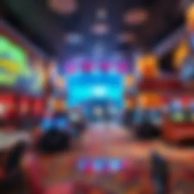 Vibrant entertainment area featuring live performances and events