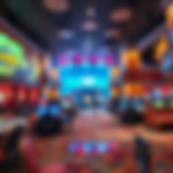 Vibrant entertainment area featuring live performances and events