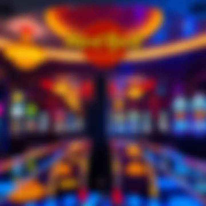 Interior design of the gaming floor highlighting unique slot machines