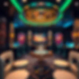 Luxurious high roller private gaming pod interior showcasing lavish design.