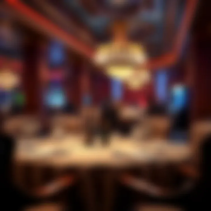 Luxurious dining setup within the Horseshoe Hotel and Casino.