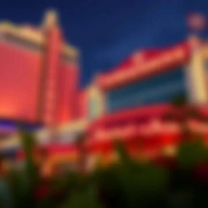 Exterior view of Horseshoe Hotel and Casino showcasing its iconic architecture.