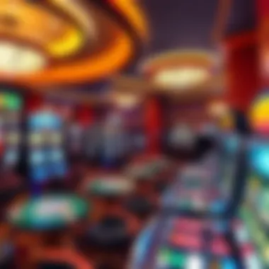 Interior gaming area filled with slot machines and gaming tables.