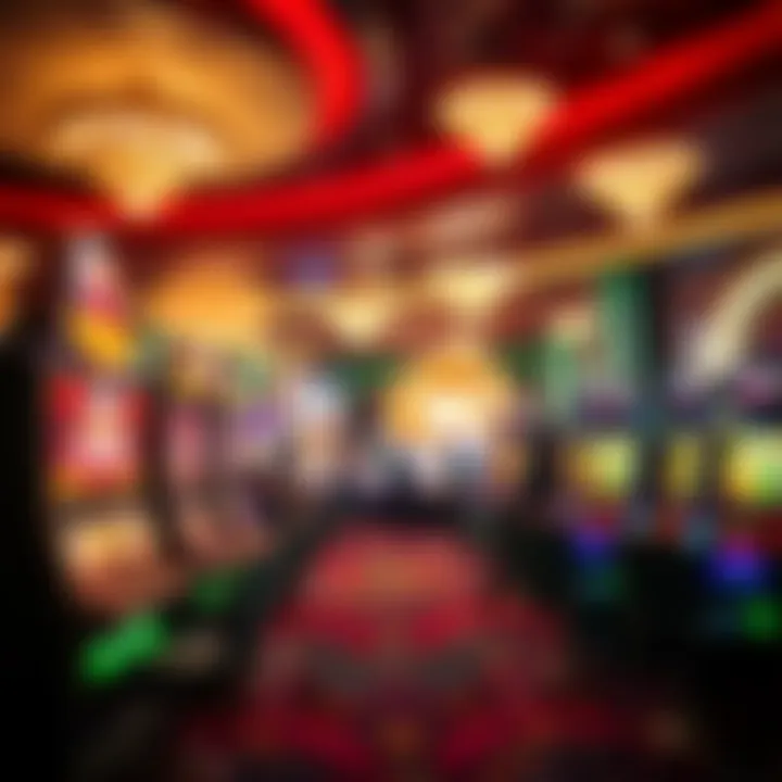 Interior of a luxurious casino featuring high-tech gaming machines