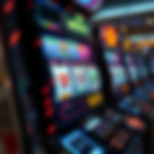 Detailed view of a gas station slot machine interface