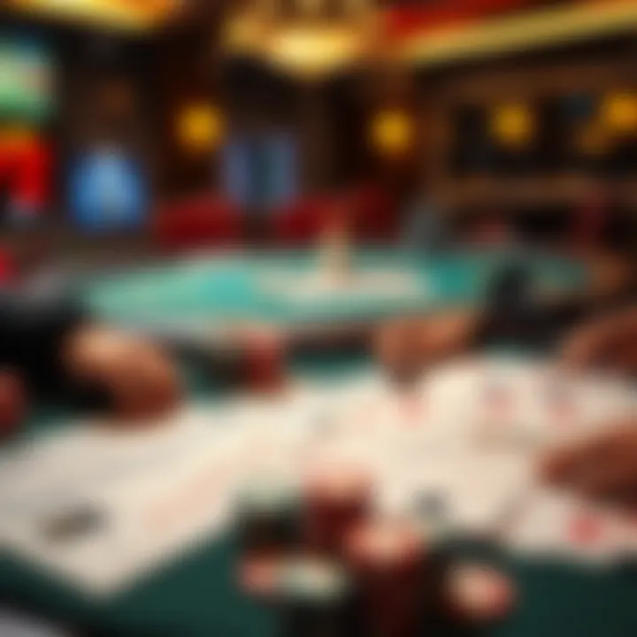 Strategic plans and betting tactics laid out on a table