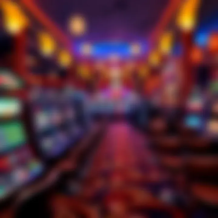 Vibrant gaming floor filled with various gaming machines and tables