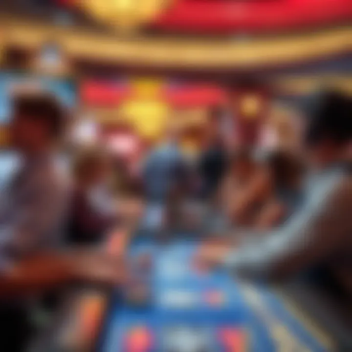 A lively scene showcasing players engaging with breakers in a casino environment