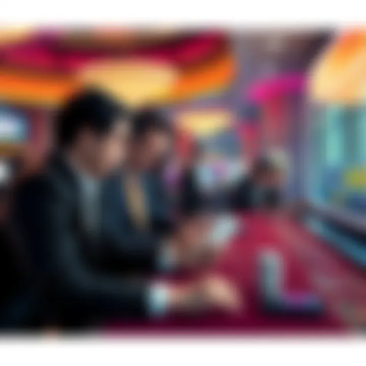 Illustration of a player analyzing strategies while observing a breaker