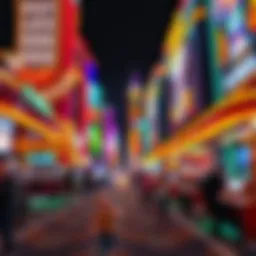 Iconic Las Vegas Strip showcasing poker venues