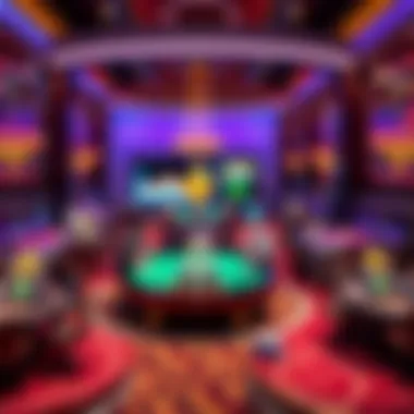 View of a high-tech casino interface integrated into a resort