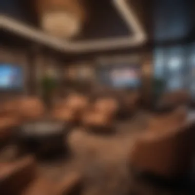 A luxurious lounge area in Aria Casino