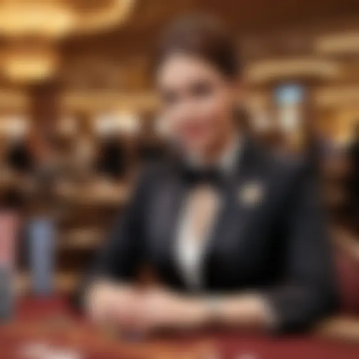 A casino host providing personalized services to guests