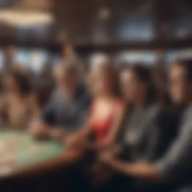 Diverse demographic enjoying entertainment on a casino ferry