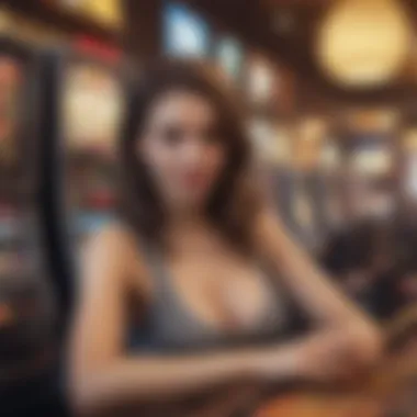 Player enjoying online slots