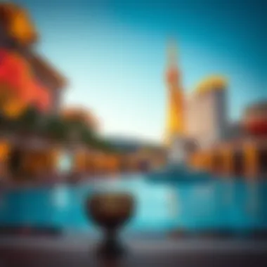 Elegance of Plaza Vegas Pool Area A stunning view of the Plaza Vegas pool area showcasing its elegant design and vibrant atmosphere