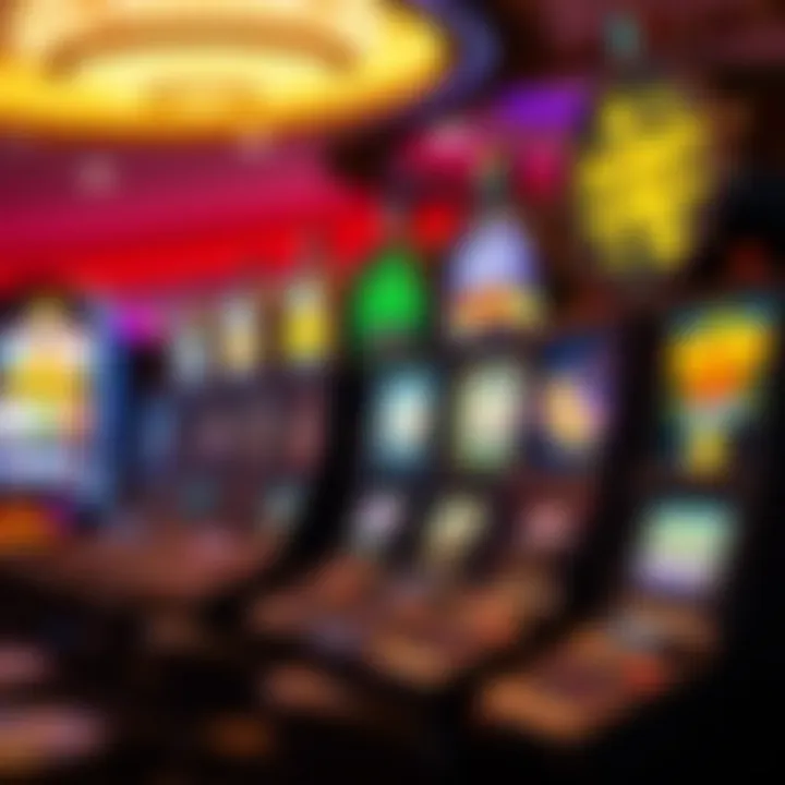 Dazzling Slot Machine Themes Vibrant casino slot machine display showcasing various themes