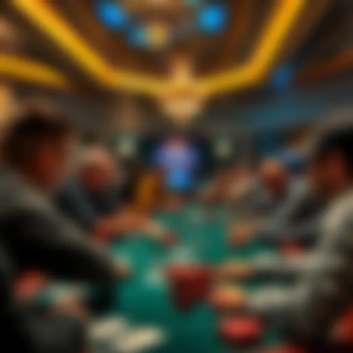Dynamic view of players engaging in a poker game