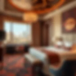 Luxurious suite with modern decor