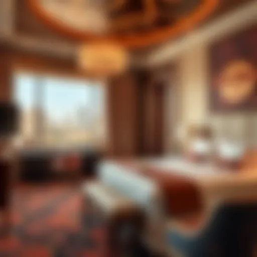 Luxurious suite with modern decor