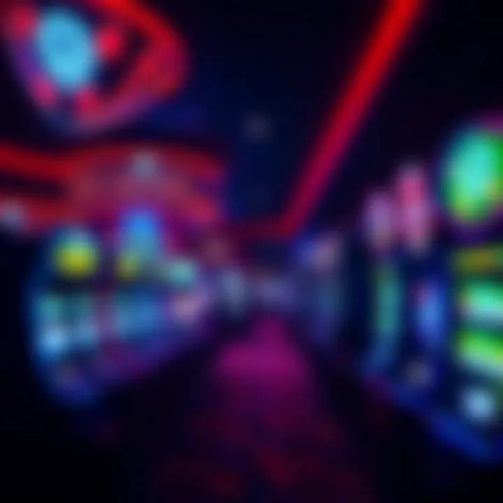 Interior gaming floor of Rush Street Casino filled with various gaming machines