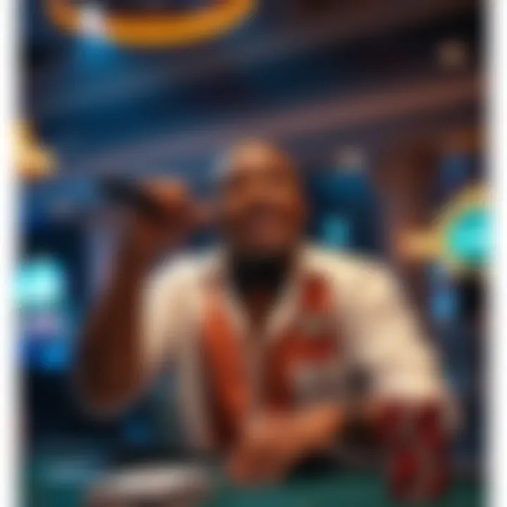 A creative artist performing a captivating act at Sands Casino.