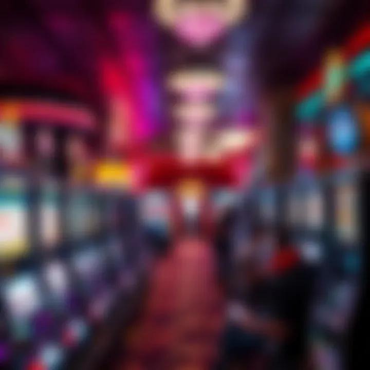 The Buzz of the Casino Floor Casino floor bustling with slot machines and players