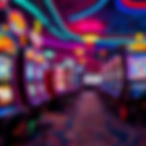 Vibrant slot machine display at a Las Vegas casino