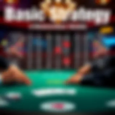 Infographic of blackjack basic strategy chart