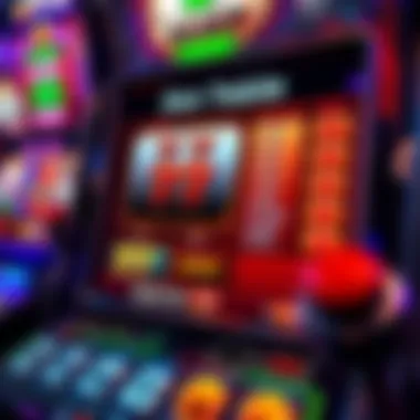 Detailed view of a slot machine payout table highlighting potential winnings
