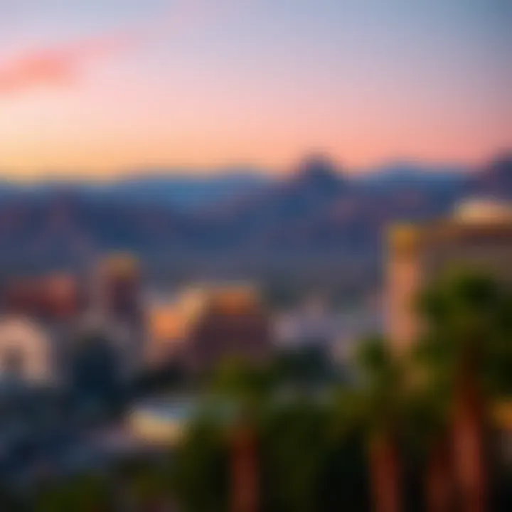 Serene view of the mountains surrounding Las Vegas