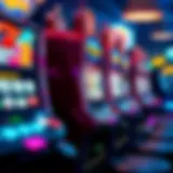 Detailed view of a Triple Lucky Slot Machine with vibrant graphics