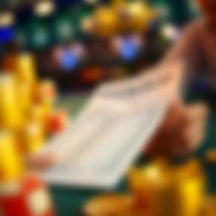 Close-up of a betting slip