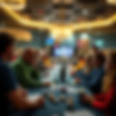 A community gathering symbolizing the impact of lottery funds on local projects.