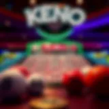 Keno game board showcasing various numbers