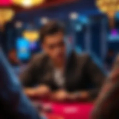 Strategic player contemplating a move in Omaha poker