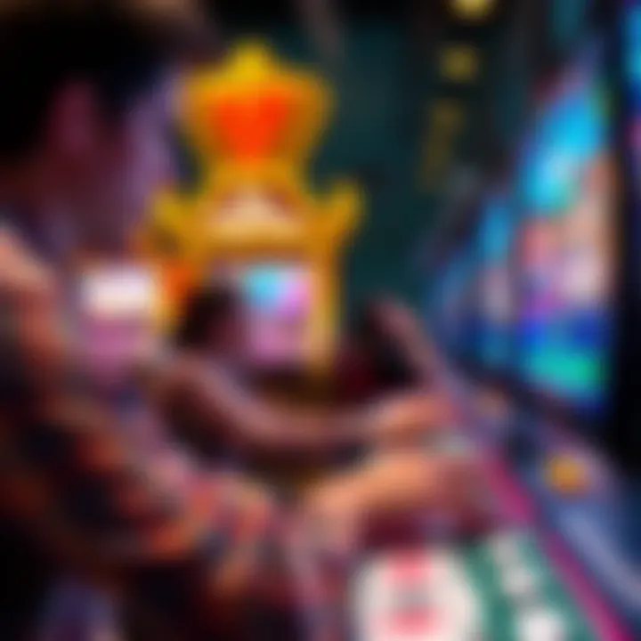 User Navigating Gaming Platform Illustration of user navigating a gaming platform