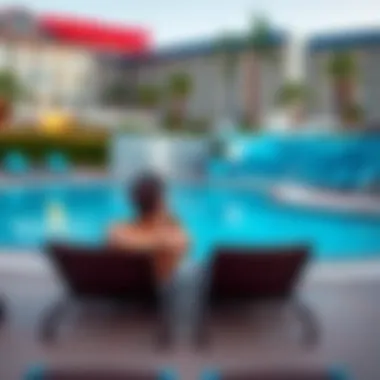 Relax by the Poolside Swimming pool at budget-friendly Las Vegas hotel