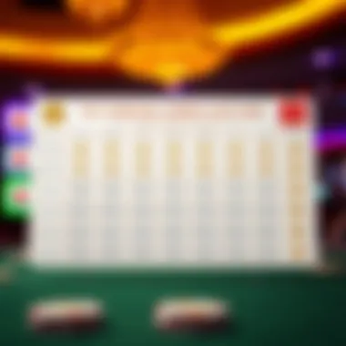 A chart displaying the rewards structure of the card