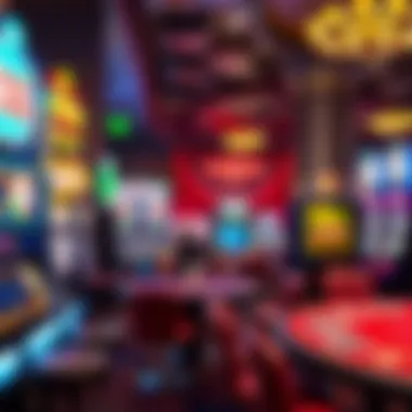 Interior gaming floor with diverse slot machines and table games